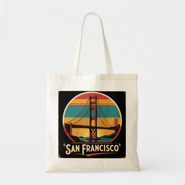 Golden Gate Bridge San Francisco Tote Bag (Front)