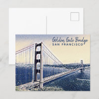 Golden Gate Bridge San Francisco Watercolor Art
