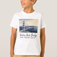 Golden Gate Bridge San Francisco Watercolor Art 