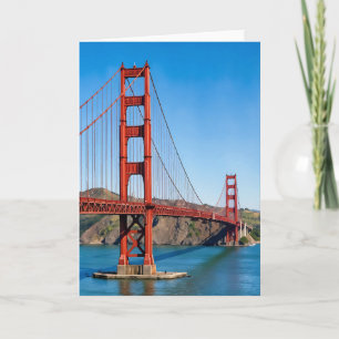 Golden Gate Bridge San Francisco Watercolor Card