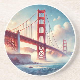 Golden Gate Bridge Sandstone Coaster