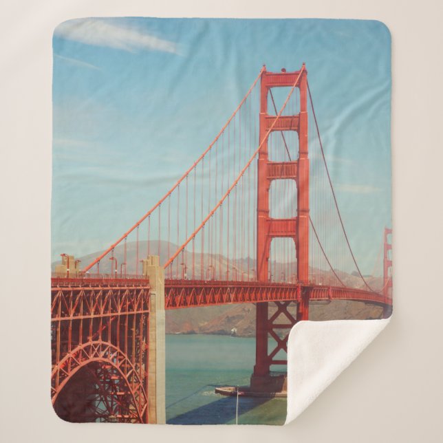 Golden gate bridge sherpa blanket (Front)
