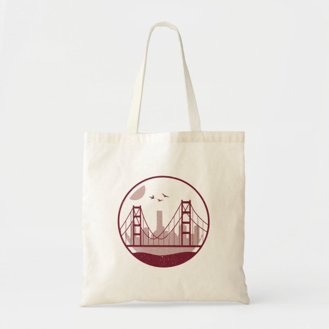 Golden Gate Bridge Skyline Tote Bag (Front)