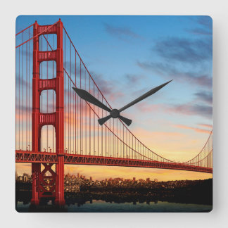 Golden Gate Bridge Square Wall Clock