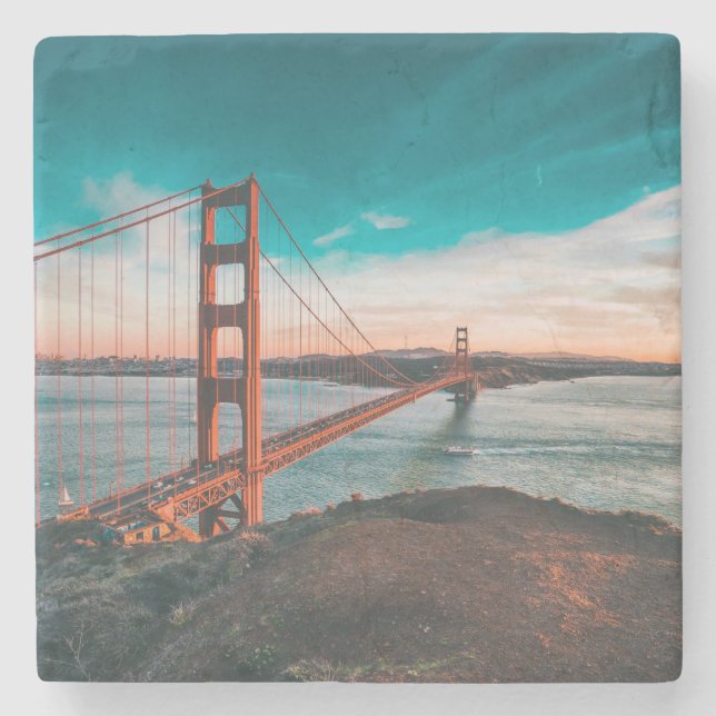 Golden Gate Bridge Stone Coaster (Front)