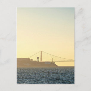 Golden Gate Bridge Sunset   SF Bay Postcard Art