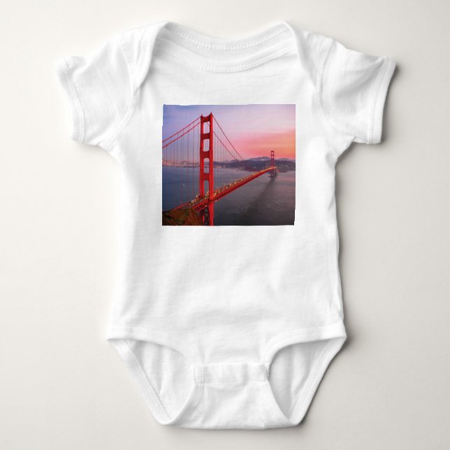 Golden gate bridge throw pillow baby bodysuit (Front)