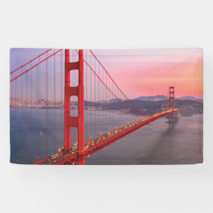 Golden gate bridge throw pillow banner