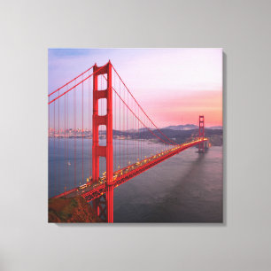 Golden gate bridge throw pillow canvas print