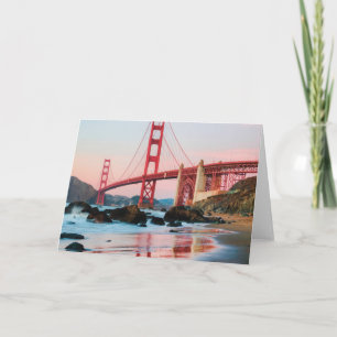 Golden gate bridge throw pillow card