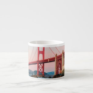 Golden gate bridge throw pillow espresso cup
