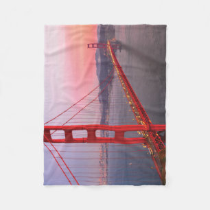 Golden gate bridge throw pillow fleece blanket