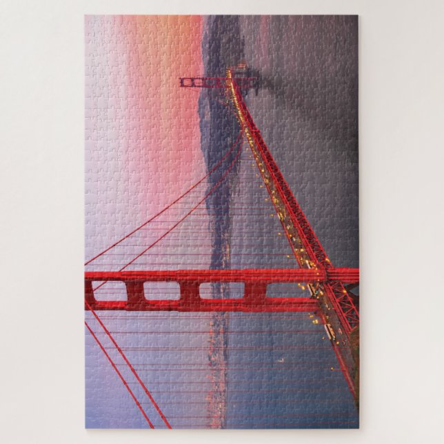 Golden gate bridge throw pillow jigsaw puzzle (Vertical)