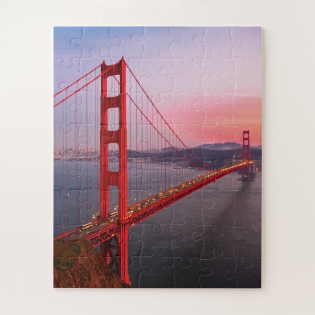 Golden gate bridge throw pillow jigsaw puzzle (Vertical)