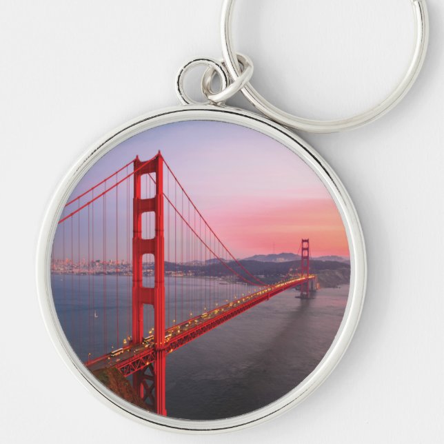 Golden gate bridge throw pillow key ring (Front)
