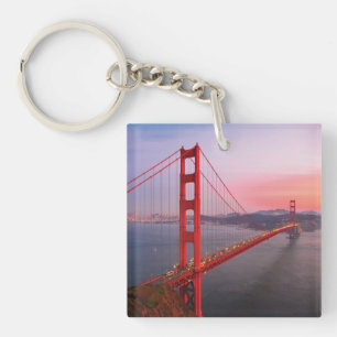 Golden gate bridge throw pillow key ring