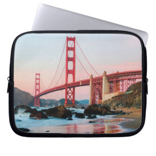 Golden gate bridge throw pillow laptop sleeve