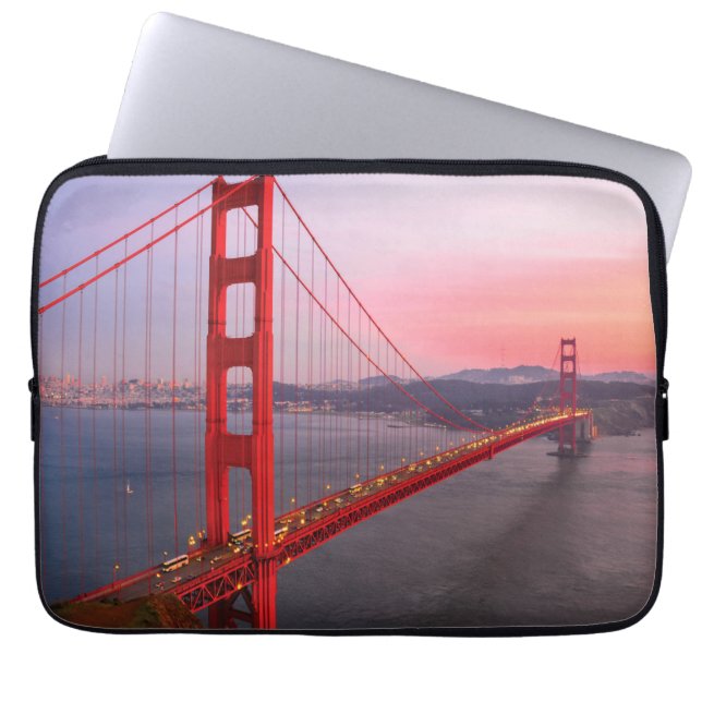 Golden gate bridge throw pillow laptop sleeve (Front)