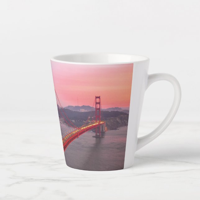 Golden gate bridge throw pillow latte mug (Right)