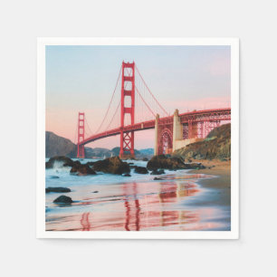 Golden gate bridge throw pillow napkin