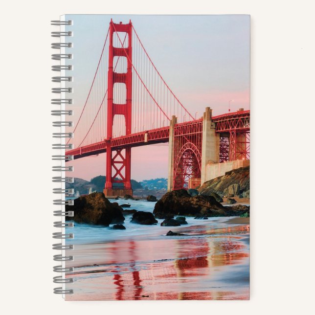 Golden gate bridge throw pillow notebook (Front)