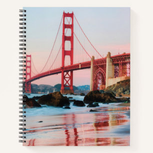 Golden gate bridge throw pillow notebook