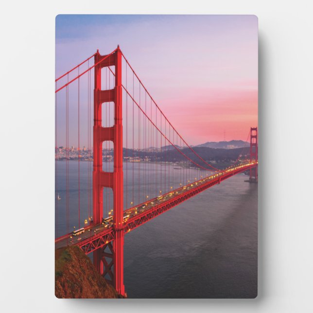 Golden gate bridge throw pillow plaque (Front)