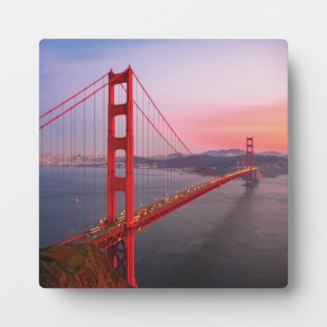 Golden gate bridge throw pillow plaque (Front)