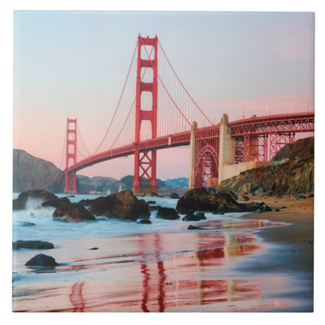 Golden gate bridge throw pillow tile (Front)