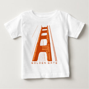 Golden Gate Bridge Tower - Orange Baby T-Shirt
