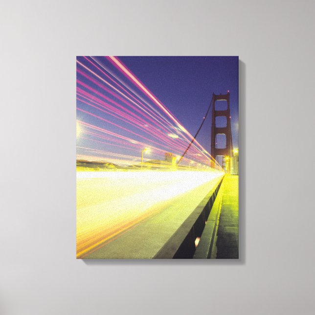 Golden Gate Bridge, traffic lights, San Canvas Print (Front)