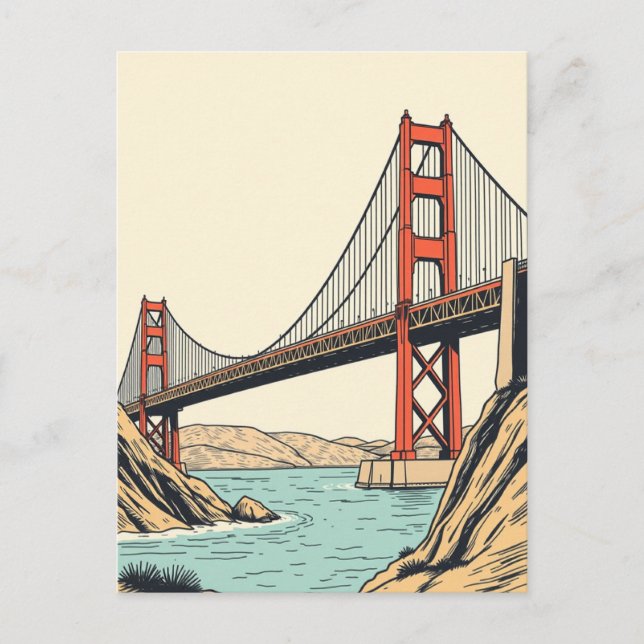 Golden Gate Bridge Travel San Francisco Postcard (Front)