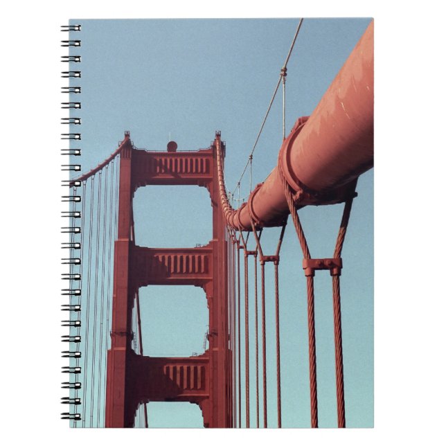 Golden Gate Bridge, Unique San Francisco Photo Spiral Notebook (Front)