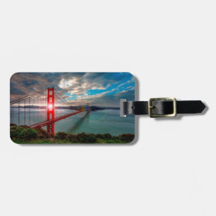 Golden Gate Bridge with Sun Shining through. Luggage Tag