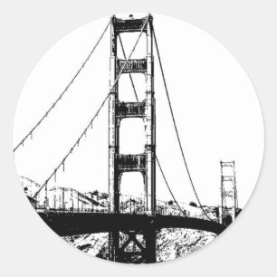 Golden Gate Classic Round Sticker