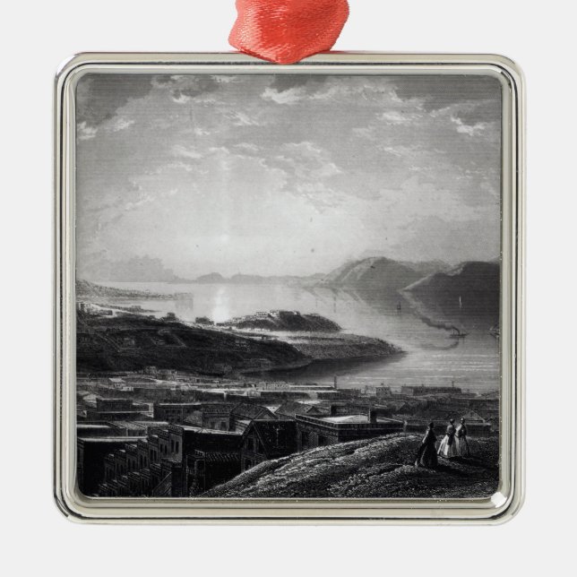 Golden Gate, from Telegraph Hill Metal Tree Decoration (Front)