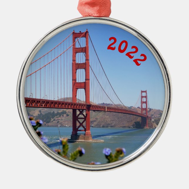 Golden Gate Holiday Ornament (Front)