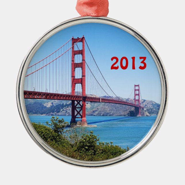 Golden Gate Holiday Ornament (Front)