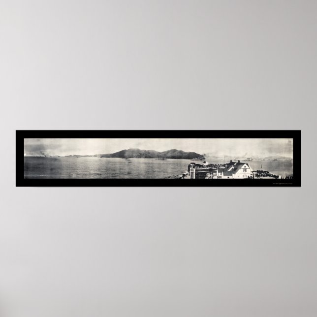 Golden Gate Navy Ships Photo 1908 Poster (Front)