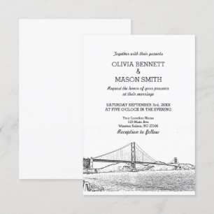Golden Gate San Francisco Wedding Invitation