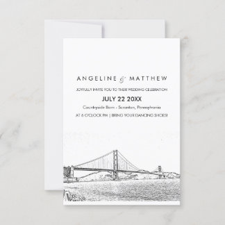 Golden Gate San Francisco Wedding Invitation