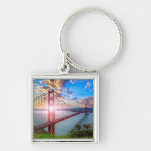 Golden Gate Sunrise Key Ring (Front)