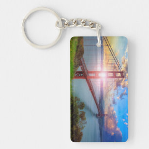 Golden Gate Sunrise Key Ring