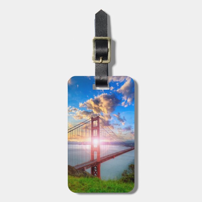 Golden Gate Sunrise Luggage Tag (Front Vertical)