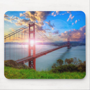 Golden Gate Sunrise Mouse Pad