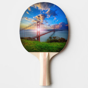 Golden Gate Sunrise Ping Pong Paddle