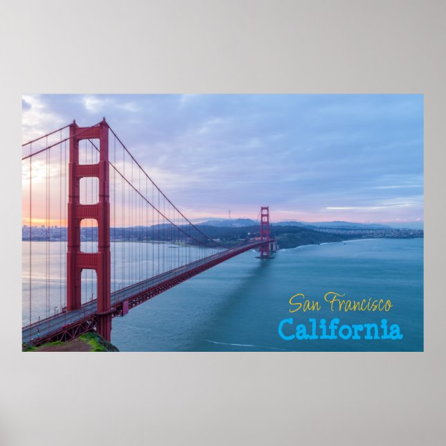 Golden Gate Sunrise Poster (Front)