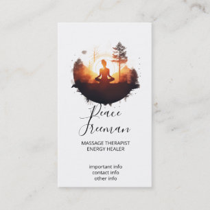Golden Gateway Sunset Meditation Business Card