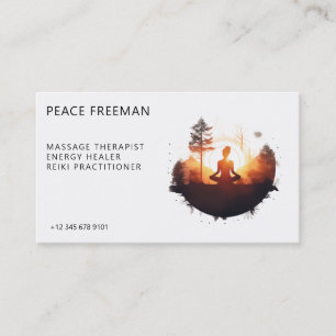 Golden Gateway Sunset Meditation Business Card