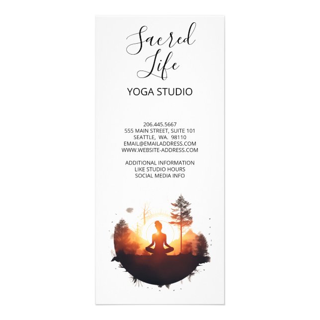 Golden Gateway | Sunset Meditation Rack Card (Back)